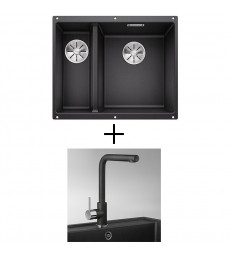 SET - Spüle Blanco SUBLINE 340/160-U mit Armatur Velia