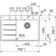 Franke Centro CNG 611-78 TL doppelseitiges Modell