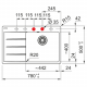 Franke Centro CNG 611-78 TL doppelseitiges Modell