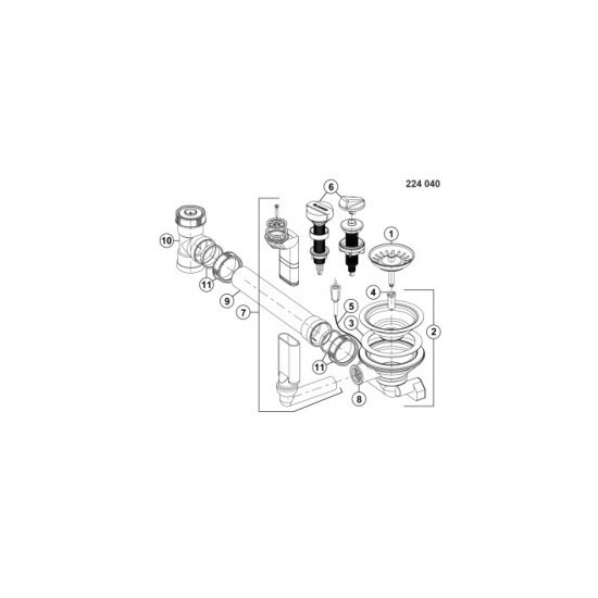 Blanco Exzenter Universal für Metra 45 S, Metra 45 S Compact